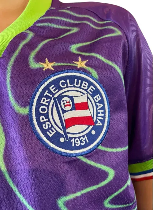 Camisa Goleiro 3 2024 Bahia Infantil Juvenil Roxa